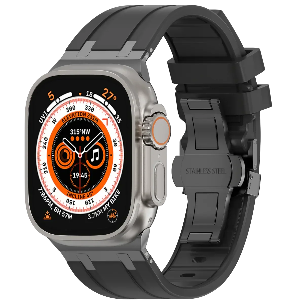 Luxus-Silikonarmband mit Schmetterlingsschliesse