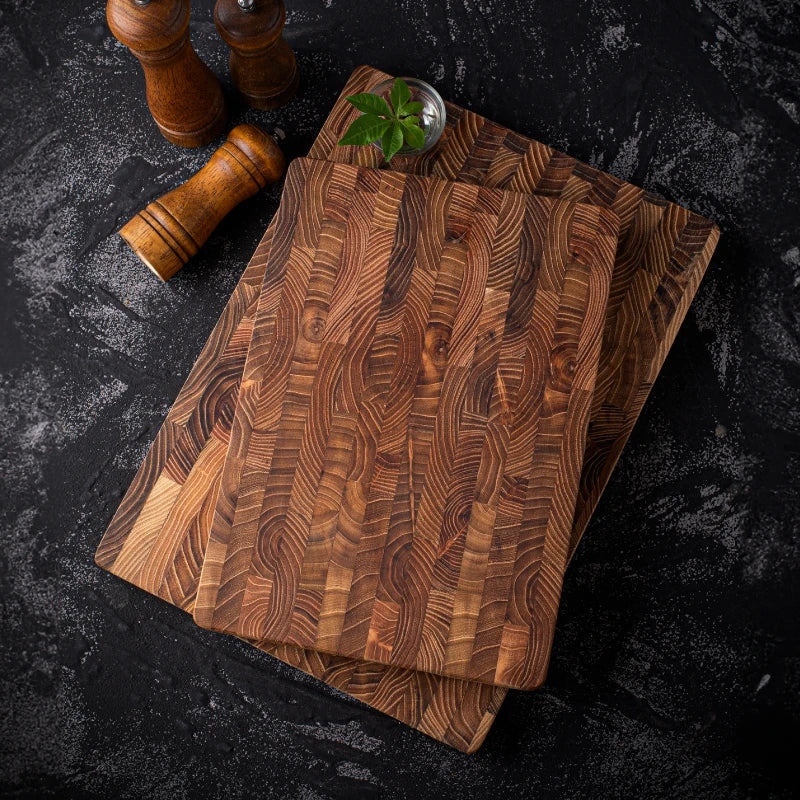 Luxus Teakholz Schneidebrett – Premium Holz Schneidebrett für Küche und Servieren