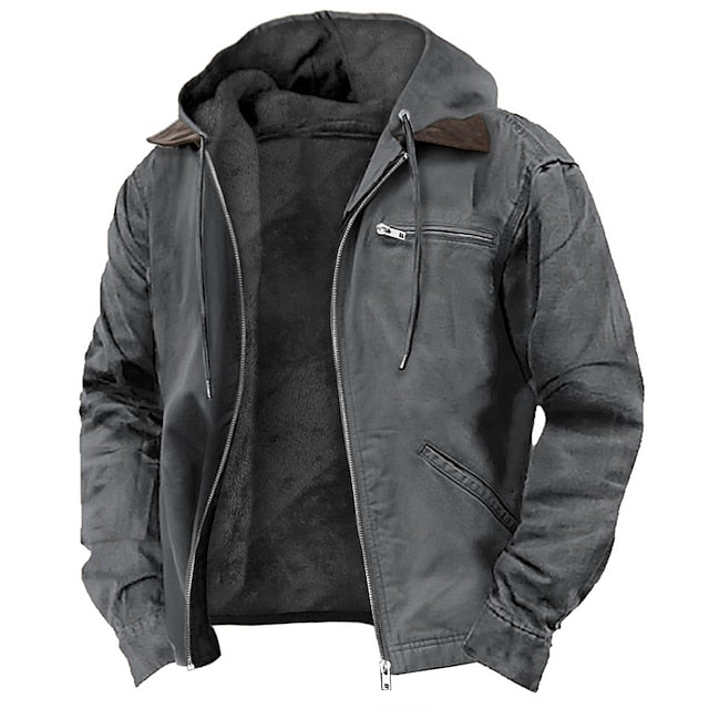 M3-TL-B-1-S Taillierte Herren Übergangsjacke mit Kapuze