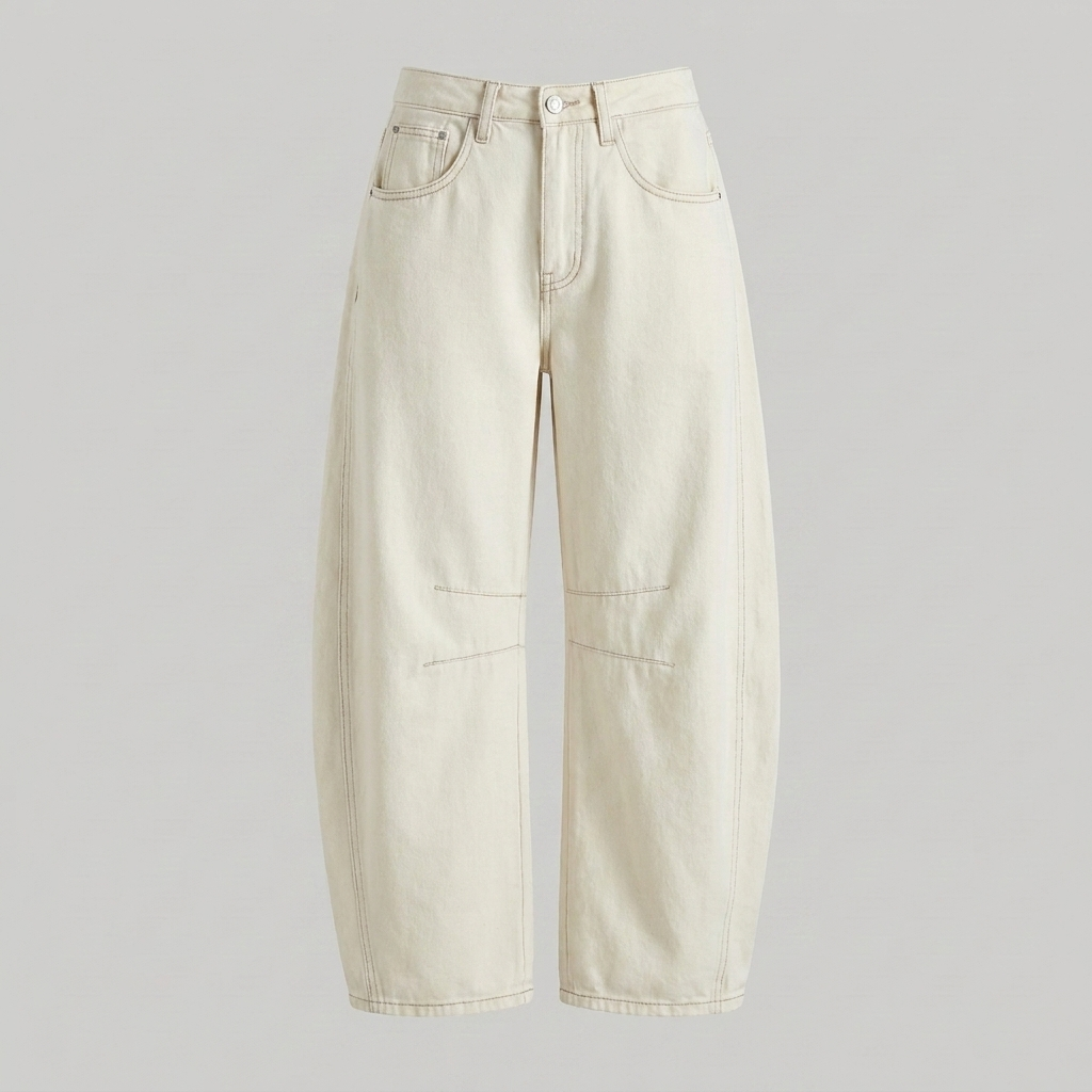 High-Waist-Jeans mit weitem Bein