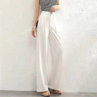 Damenhose mit hoher Taille und weitem Bein