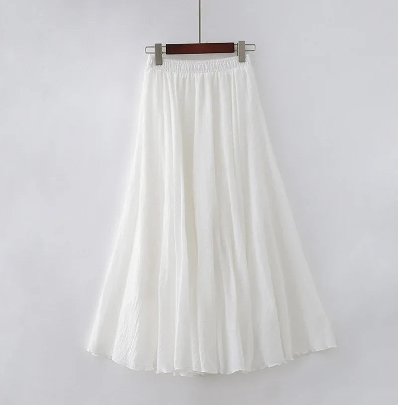 Langer Damenrock mit hoher Taille