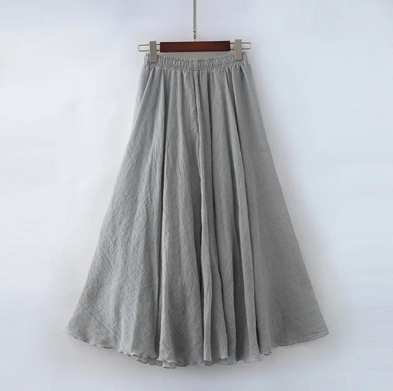 Langer Damenrock mit hoher Taille