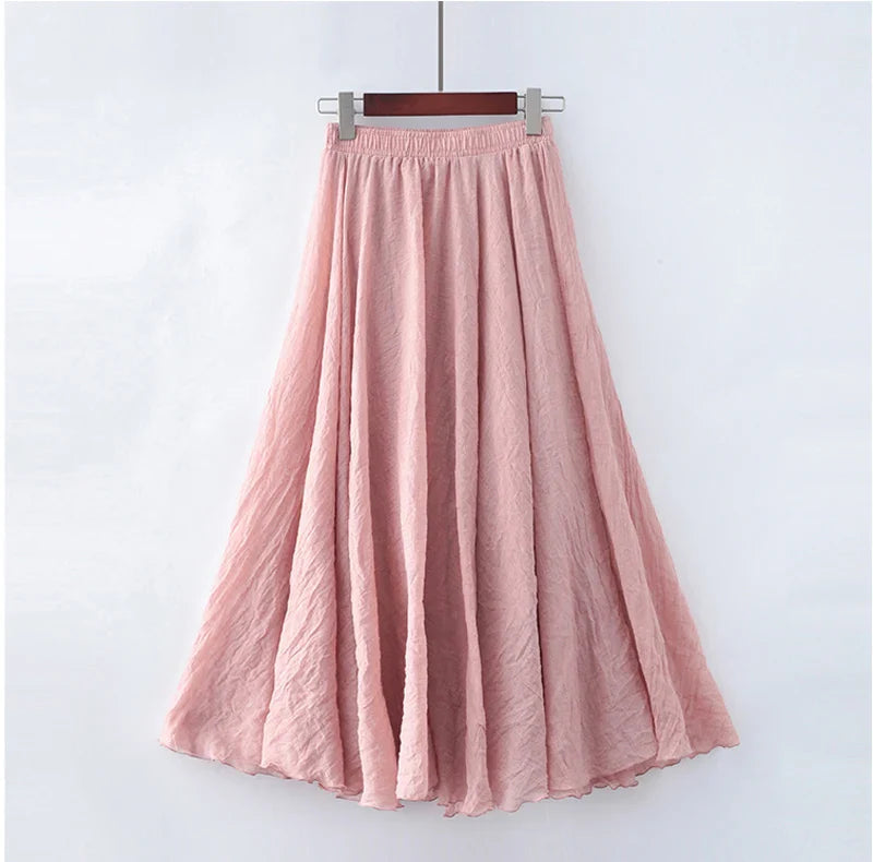 Langer Damenrock mit hoher Taille