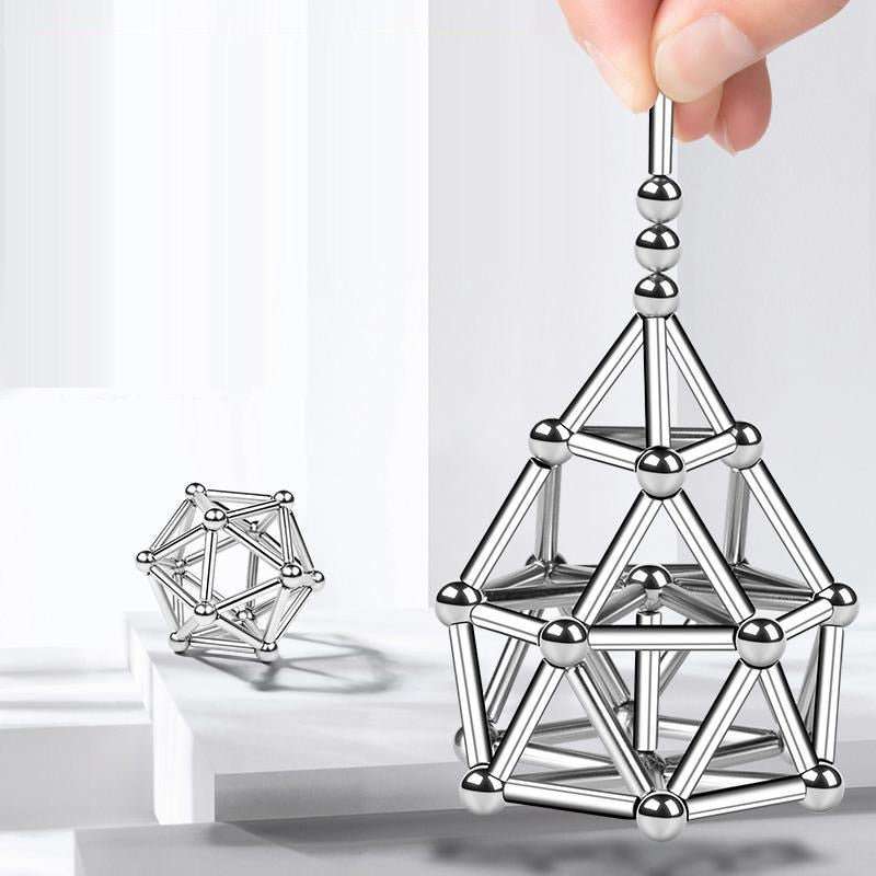 Magnetische Stahlstäbe und Kugeln