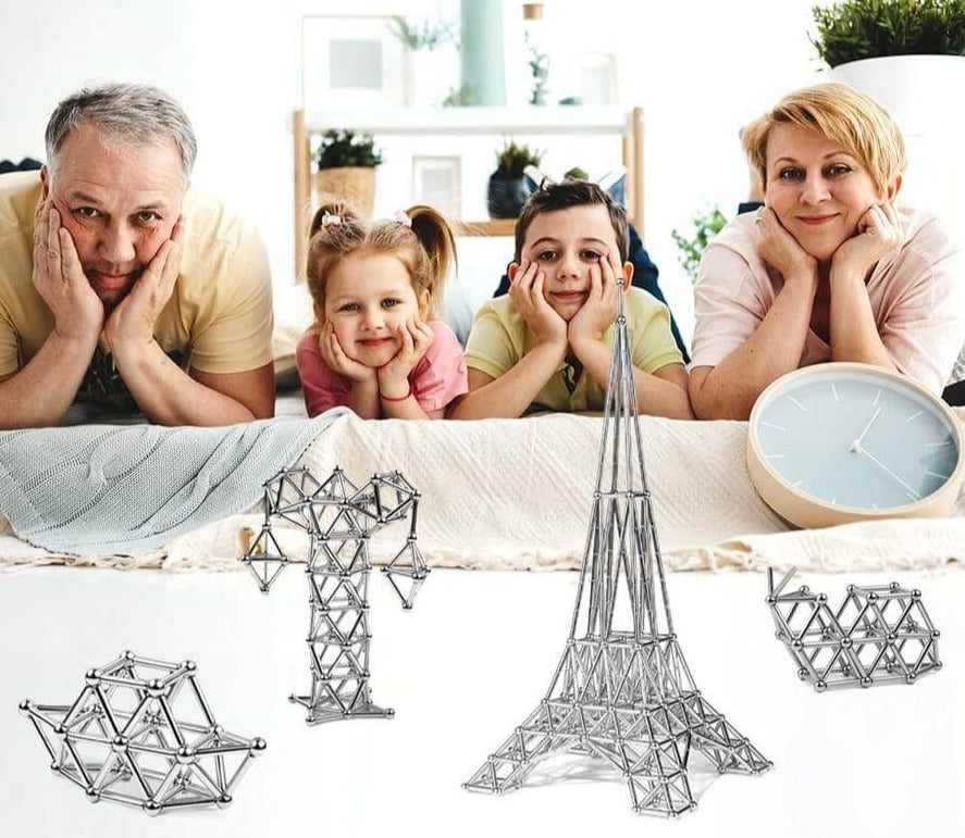 Magnetische Stahlstäbe und Kugeln