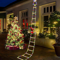 Kletternder Weihnachtsmann – Animierte weihnachtliche Leuchtleiter mit Fernbedienung