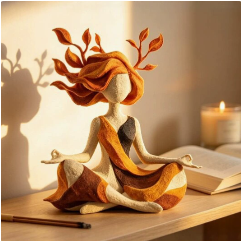 Meditationsfigur - beruhigende Geist-Meditationsskulptur für die Heimdekoration