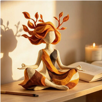 Meditationsfigur - beruhigende Geist-Meditationsskulptur für die Heimdekoration