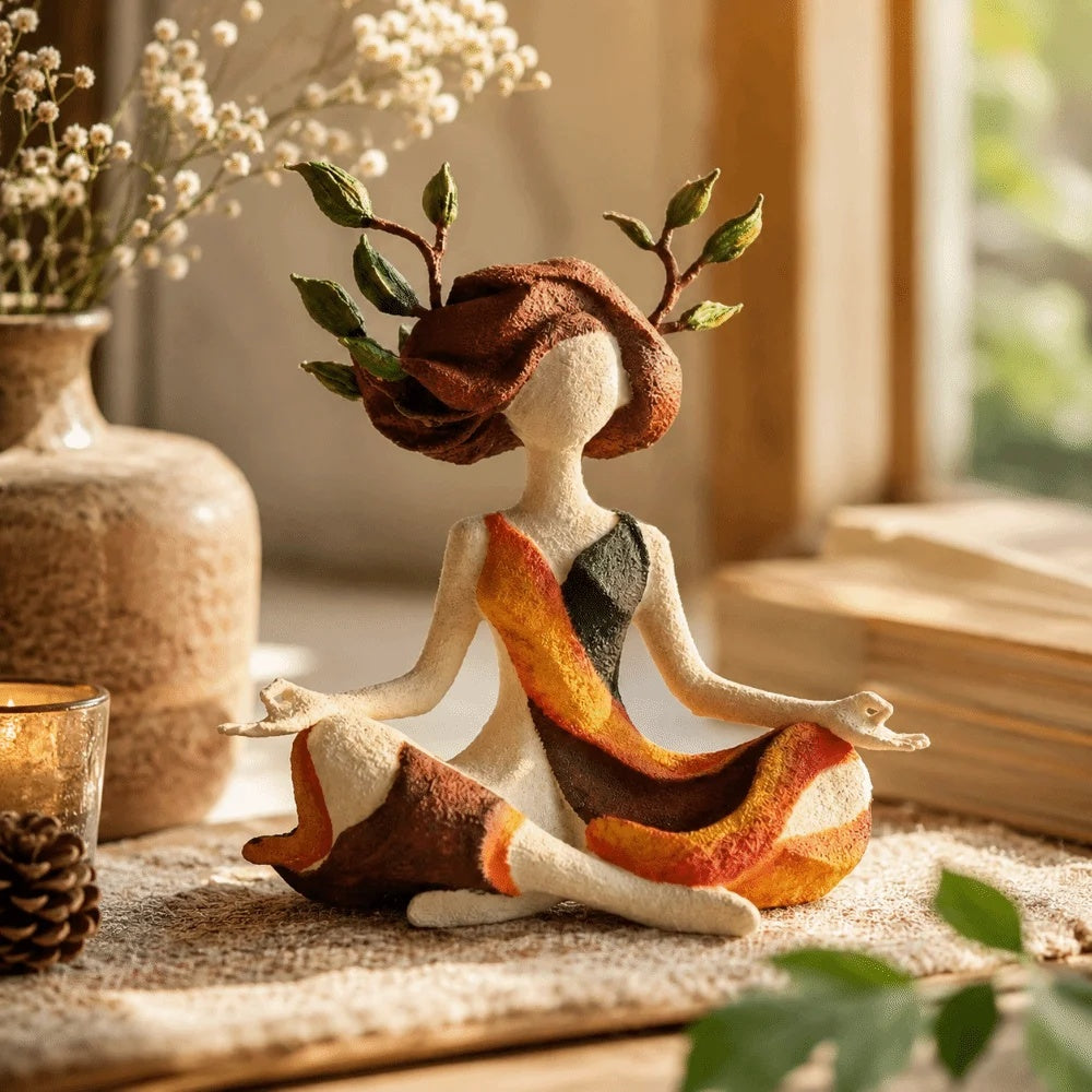 Meditationsfigur - beruhigende Geist-Meditationsskulptur für die Heimdekoration