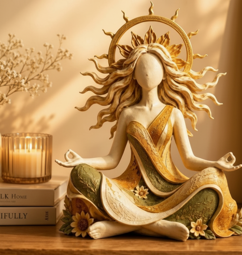Meditationsfigur - beruhigende Geist-Meditationsskulptur für die Heimdekoration