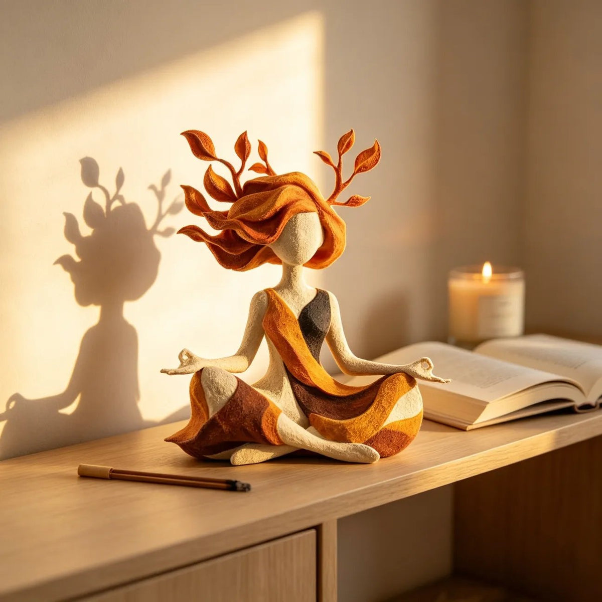 Meditationsfigur - beruhigende Geist-Meditationsskulptur für die Heimdekoration