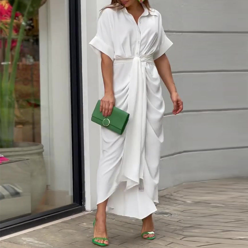 Damen-Mikleid mit Bindegürtel