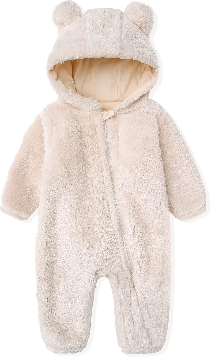 Warmer Baby-Strampler mit Kapuze