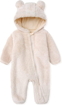 Warmer Baby-Strampler mit Kapuze