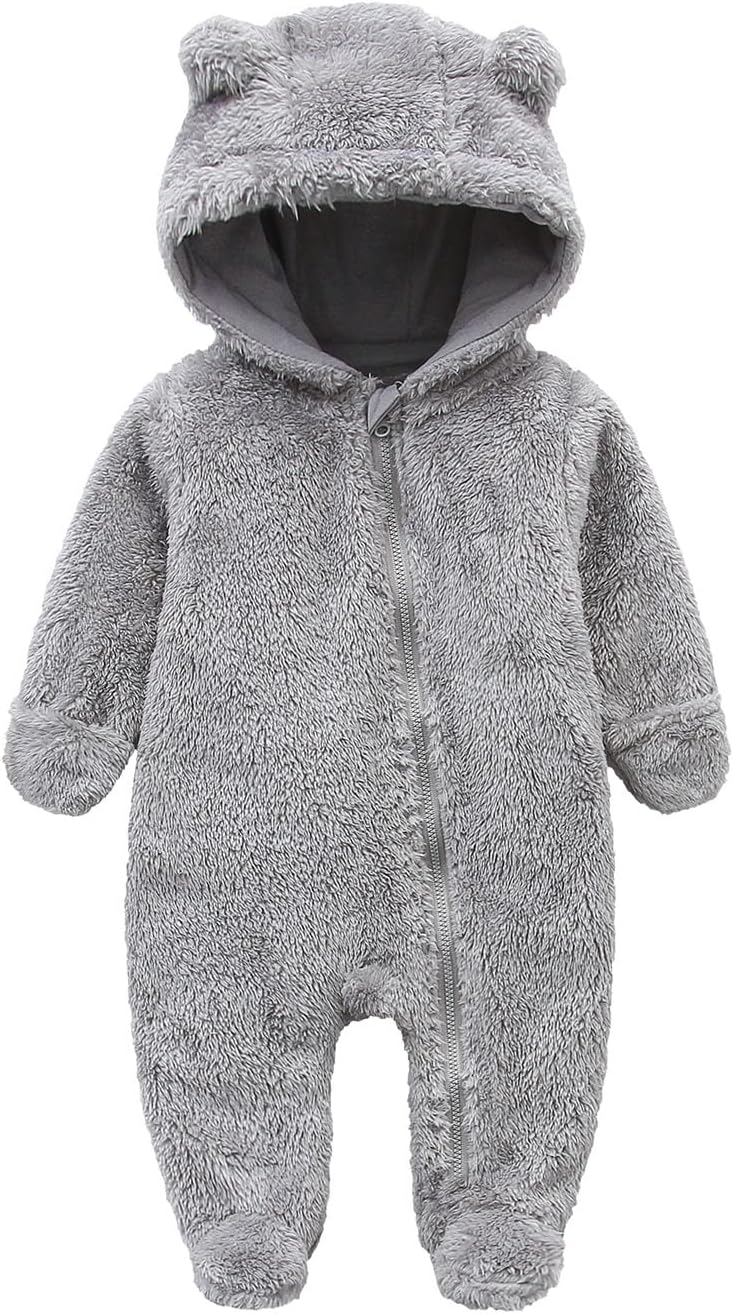 Warmer Baby-Strampler mit Kapuze