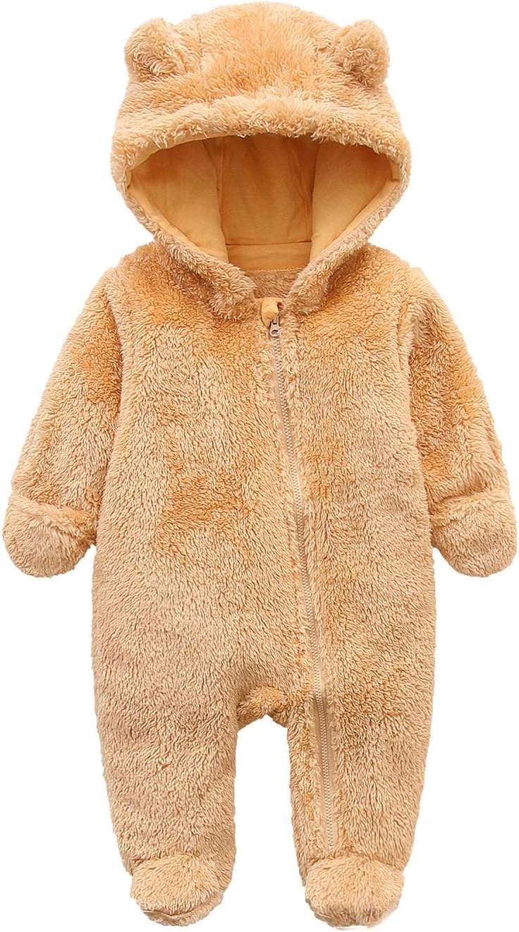 Warmer Baby-Strampler mit Kapuze