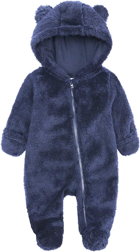 Warmer Baby-Strampler mit Kapuze
