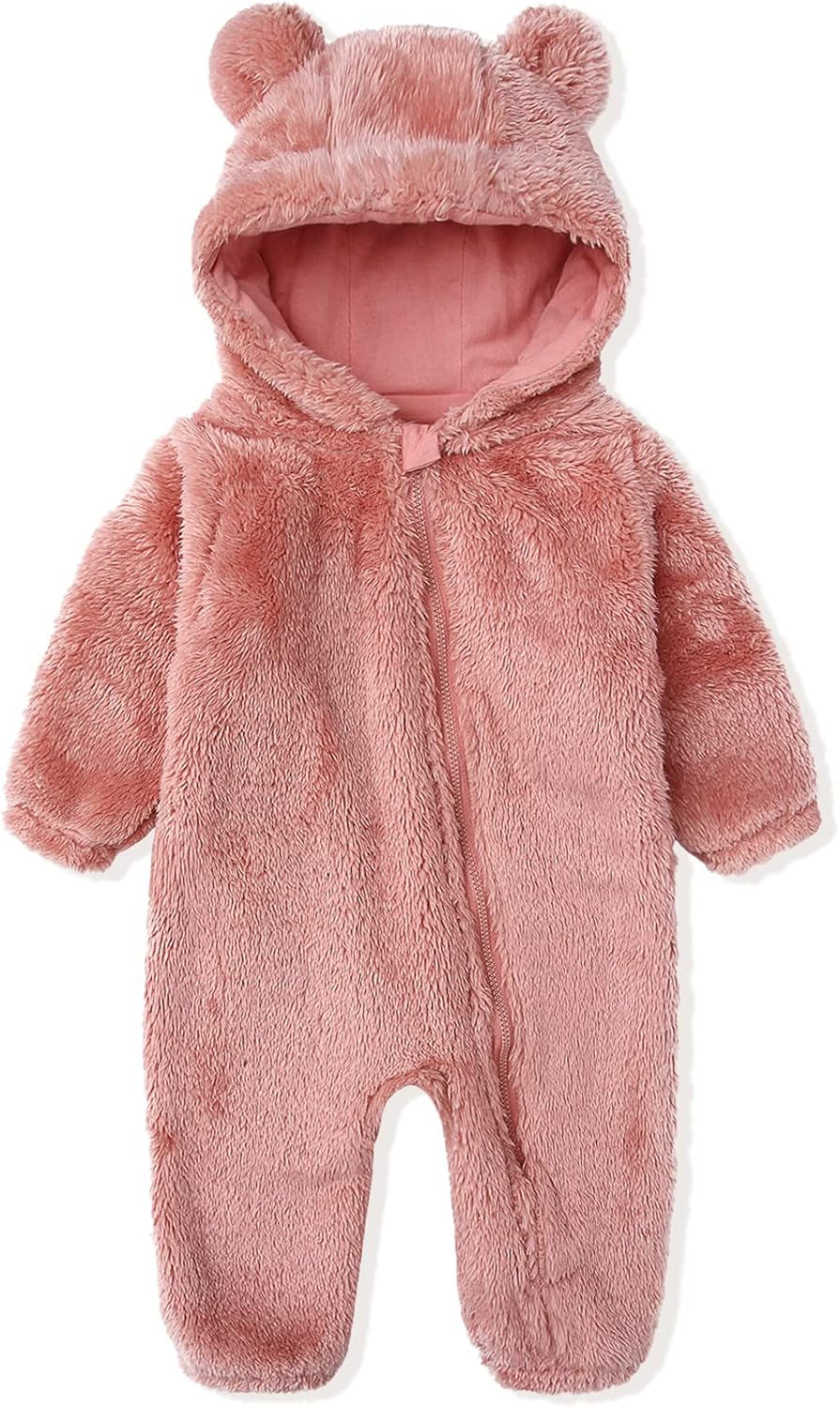 Warmer Baby-Strampler mit Kapuze