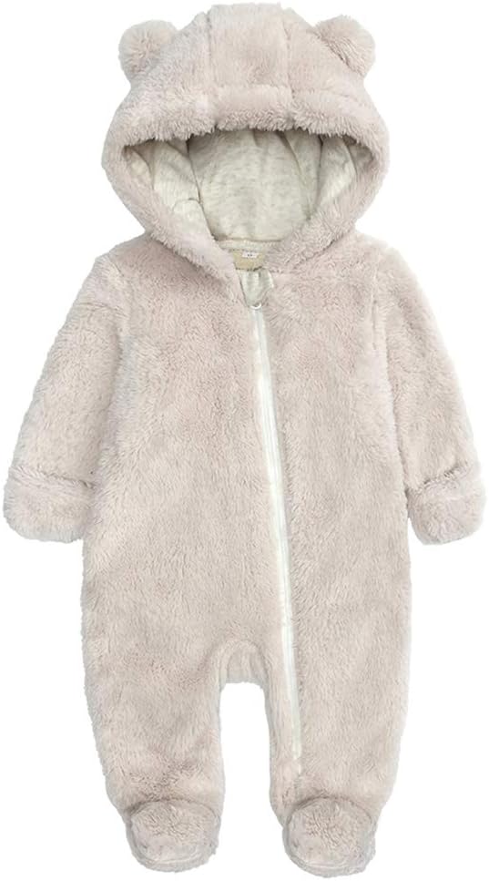 Warmer Baby-Strampler mit Kapuze
