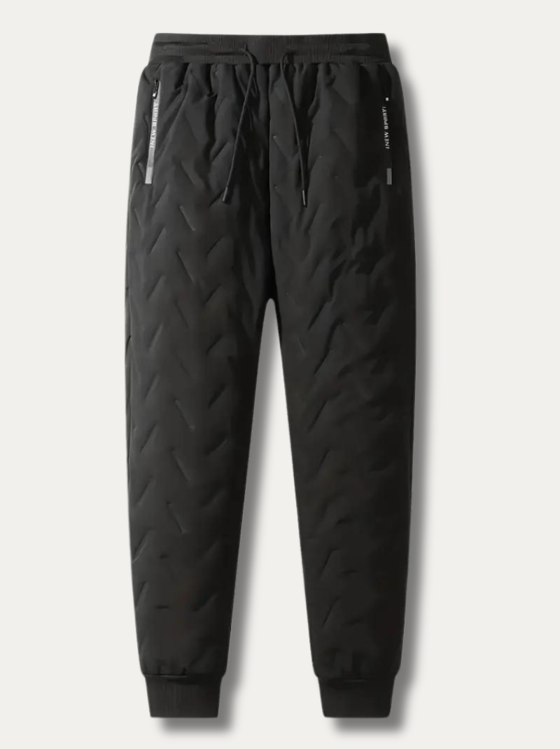Warme Fleece-Herren-Jogginghose mit Reissverschluss