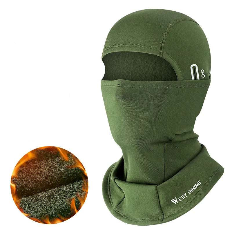 Warme Sturmhaube für das Velofahren im Winter