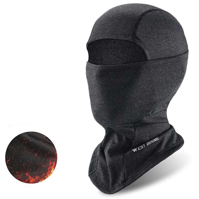 Warme Sturmhaube für das Velofahren im Winter