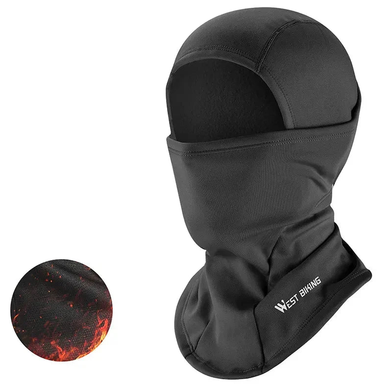 Warme Sturmhaube für das Velofahren im Winter