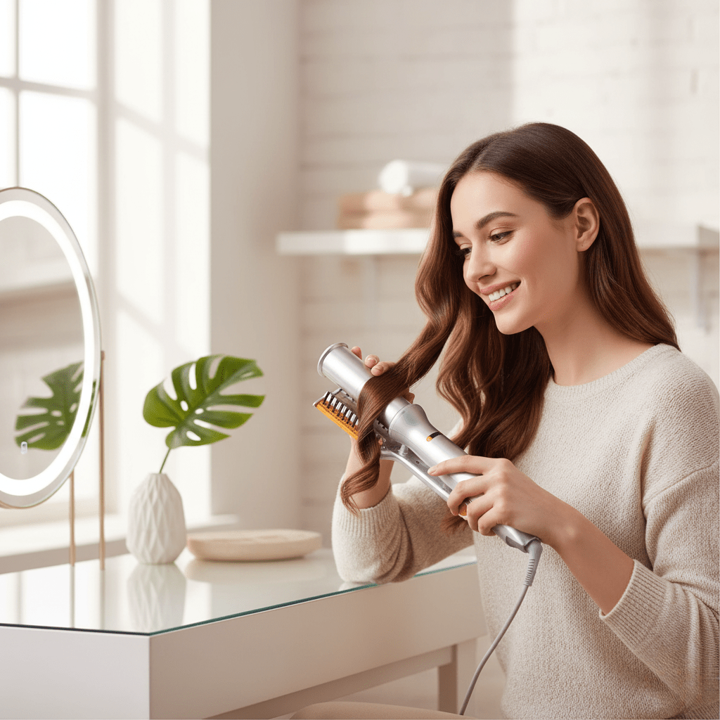 Warmluft-Stylingbürste mit rotierendem Zylinder
