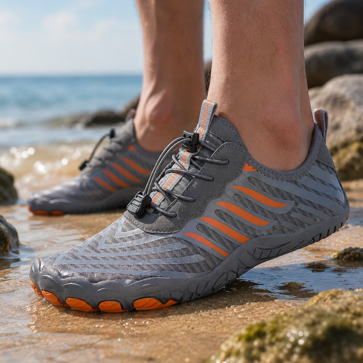 Barfuss-Wasserschuhe | Schnelltrocknende, rutschfeste Strandschuhe