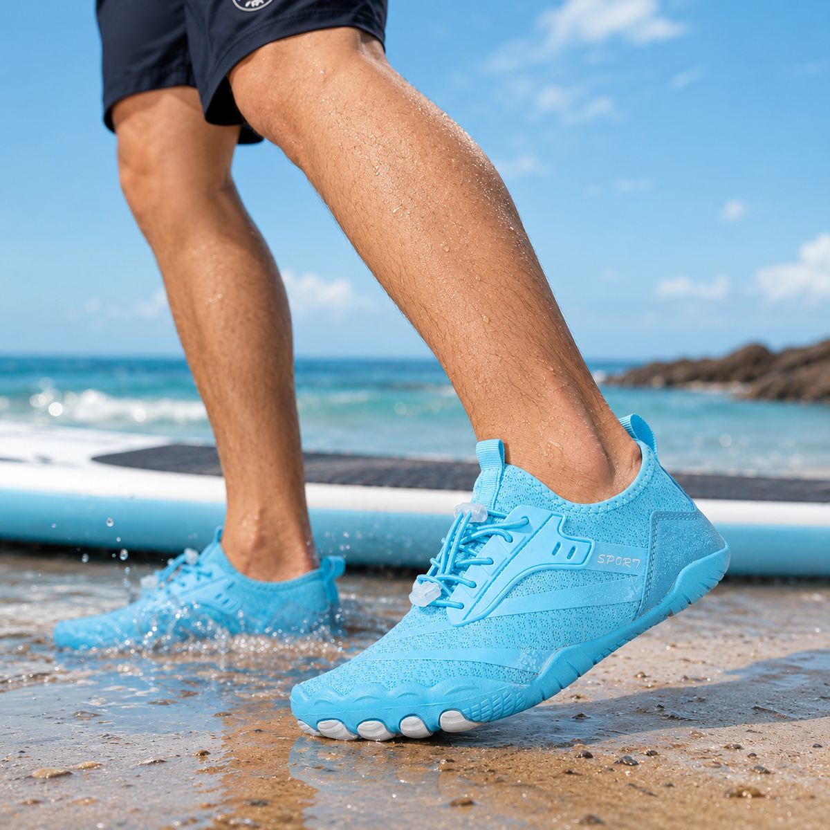 Barfuss-Wasserschuhe | Schnelltrocknende, rutschfeste Strandschuhe