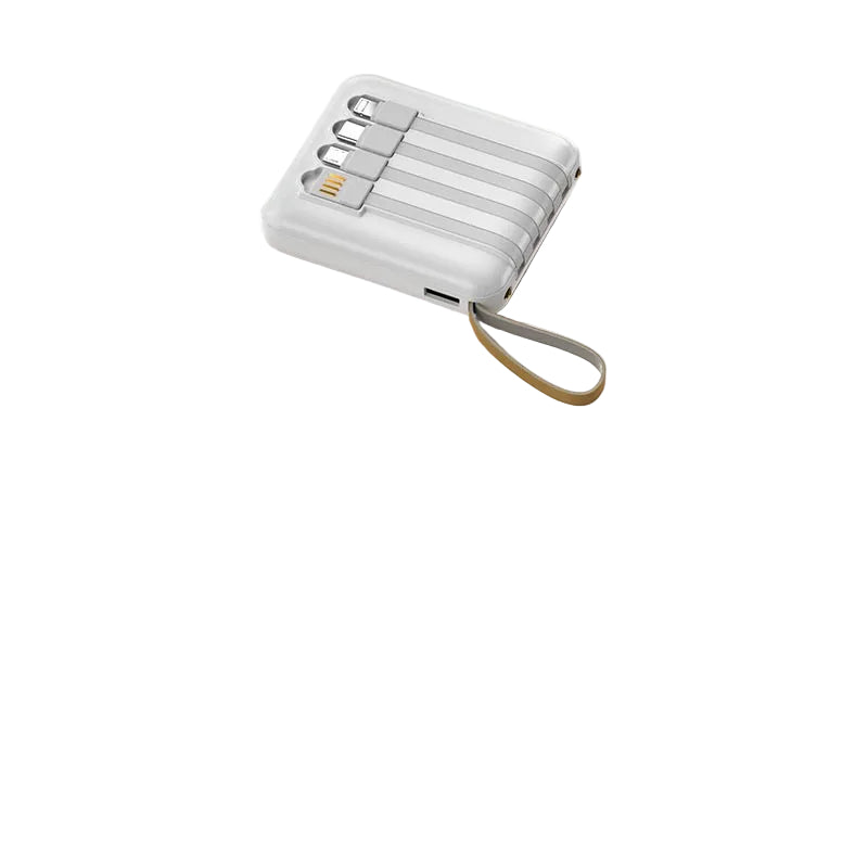 Mini Powerbank 20000 mAh mit integrierten Kabeln