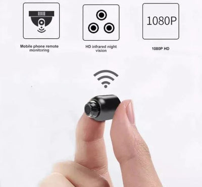 Mini WiFi Kamera mit Nachtsichtfunktion, 1080P Video und klarer Tonaufnahme