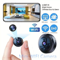 Mini-WLAN-Kamera mit 1080p-HD, Nachtsicht und Bewegungserkennung