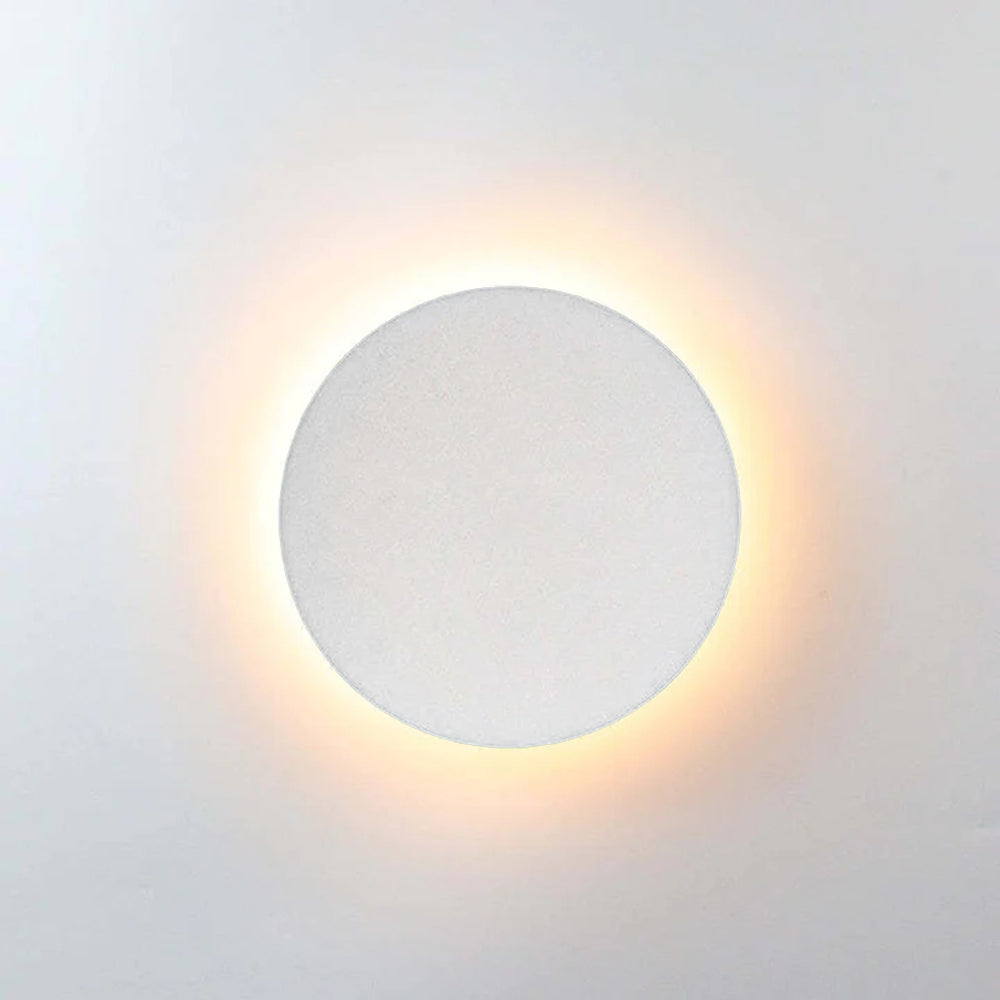 Minimalistische schwarze Metall LED-Wandleuchte für Garten und Flur