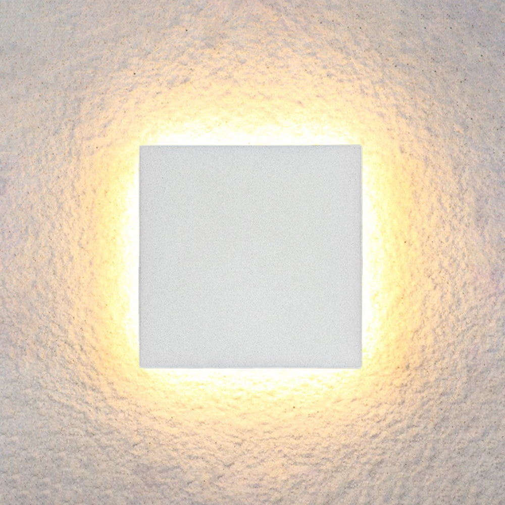 Minimalistische schwarze Metall LED-Wandleuchte für Garten und Flur