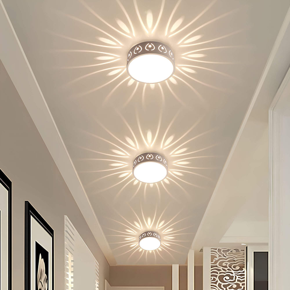 Minimalistische LED-Deckenleuchte mit sanftem, warmem Licht