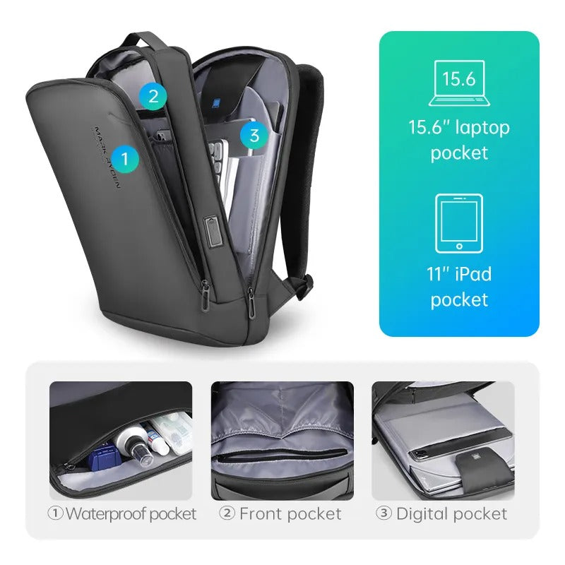 Laptop-Rucksack im minimalistischen Stil