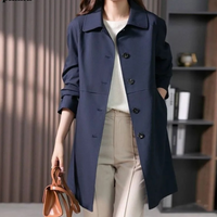 Mittellanger Damen-Trenchcoat mit Knöpfen