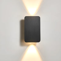 Moderne LED-Wandleuchte – Rechteckiges Design – Innenbeleuchtung – Mit gebürsteter schwarzer Oberfläche