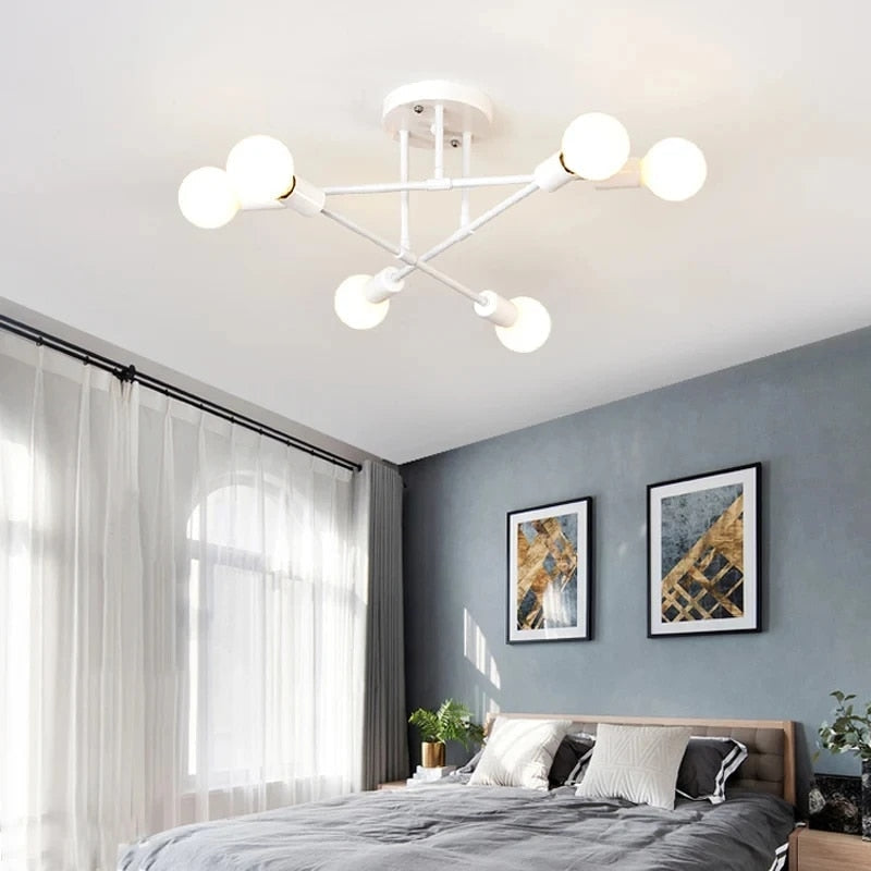 Moderne LED-Deckenlampe mit E27-Metallgehäuse – Beleuchtung für Wohnzimmer und Schlafzimmer