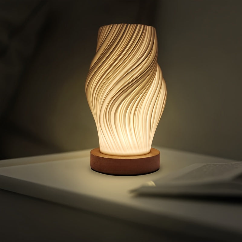 Moderne LED-Spirallampe | Dimmbare, minimalistische Nachttisch- und Schreibtischlampe