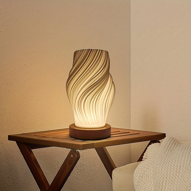 Moderne LED-Spirallampe | Dimmbare, minimalistische Nachttisch- und Schreibtischlampe