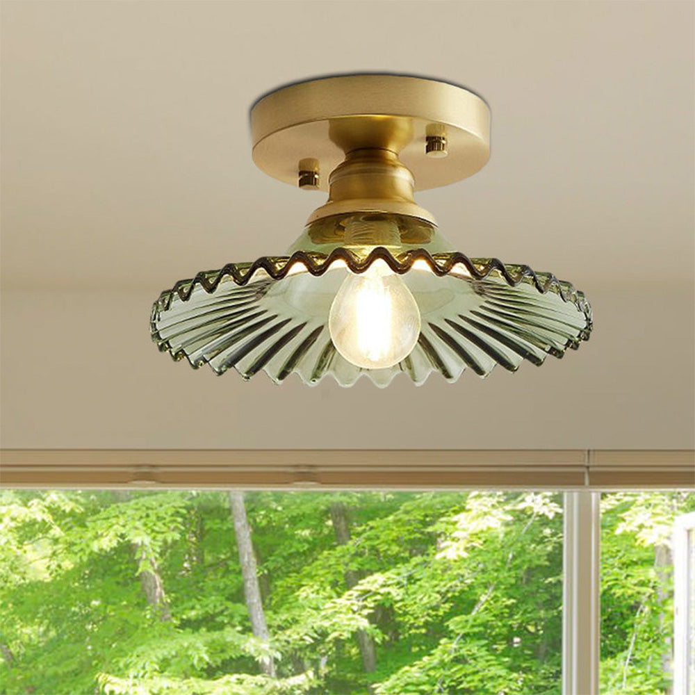 Moderne halbbündige Deckenleuchte aus Glas