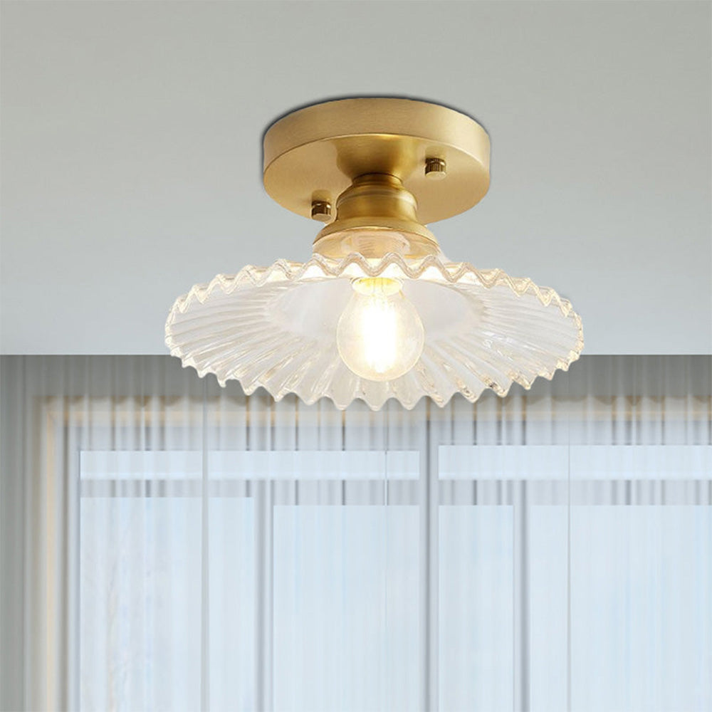 Moderne halbbündige Deckenleuchte aus Glas