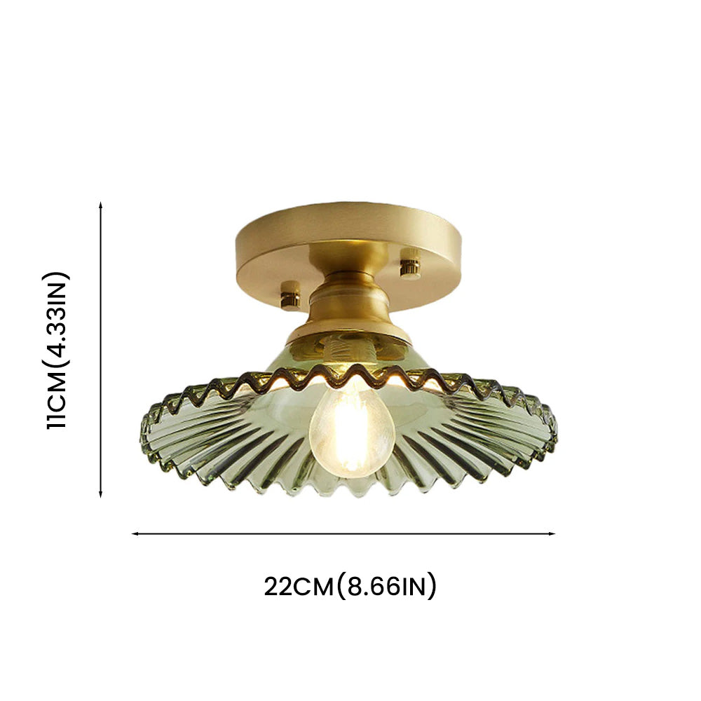 Moderne halbbündige Deckenleuchte aus Glas