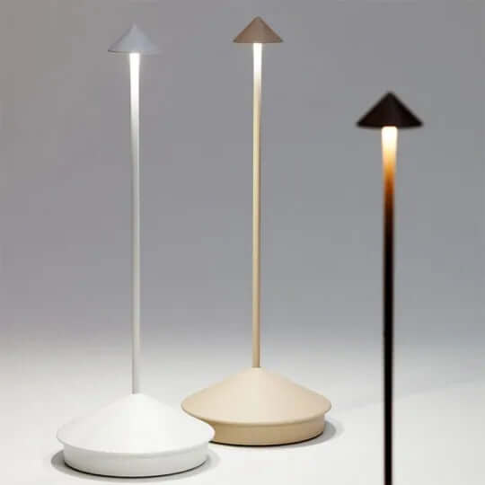 Moderne kabellose LED-Tischlampe mit dimmbarer Helligkeit