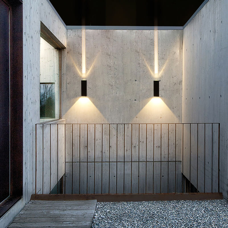 Moderne wasserdichte LED-Aussenwandleuchte – Rechteckiger Aluminium-Leuchtenkörper
