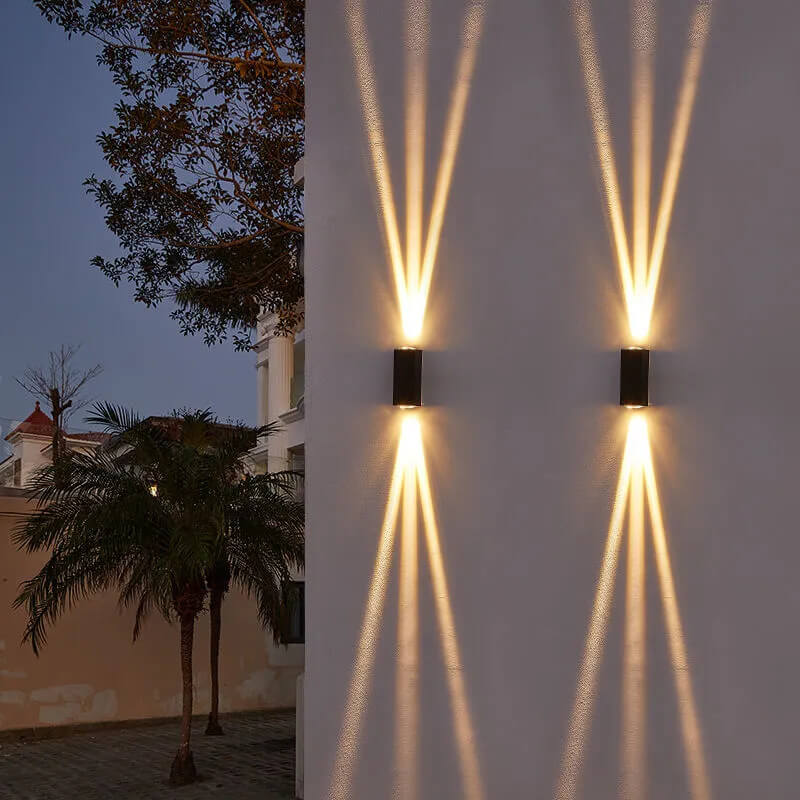 Moderne wasserdichte LED-Aussenwandleuchte – Rechteckiger Aluminium-Leuchtenkörper