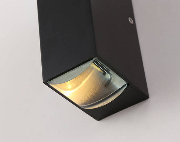 Moderne wasserdichte LED-Aussenwandleuchte – Rechteckiger Aluminium-Leuchtenkörper